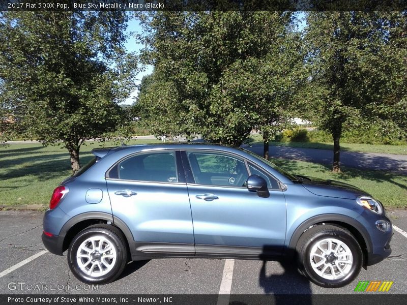 Blue Sky Metallic / Nero (Black) 2017 Fiat 500X Pop