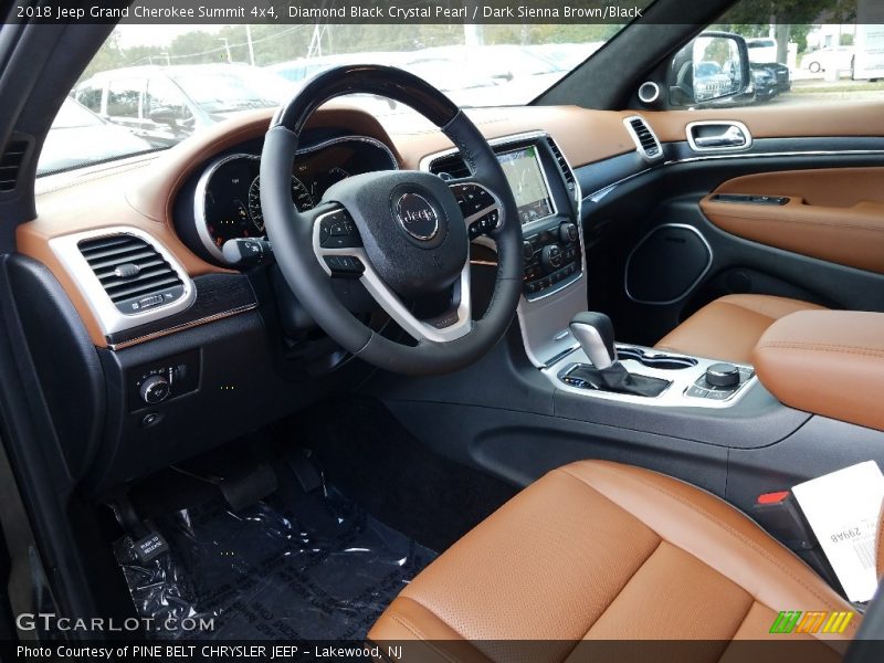 Diamond Black Crystal Pearl / Dark Sienna Brown/Black 2018 Jeep Grand Cherokee Summit 4x4