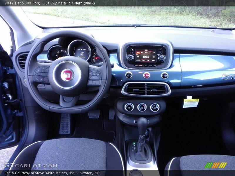 Blue Sky Metallic / Nero (Black) 2017 Fiat 500X Pop