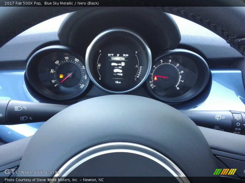 Blue Sky Metallic / Nero (Black) 2017 Fiat 500X Pop