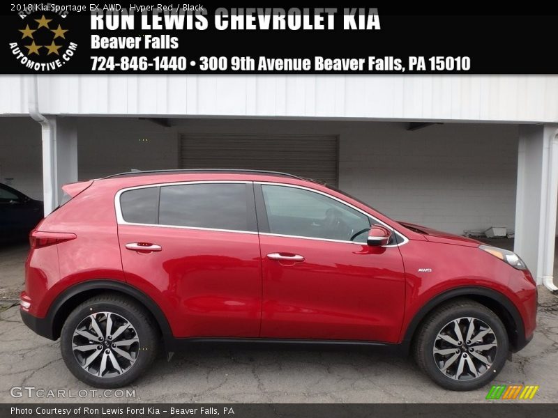 Hyper Red / Black 2018 Kia Sportage EX AWD