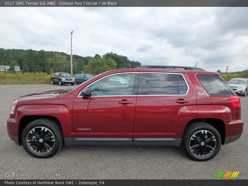 Crimson Red Tintcoat / Jet Black 2017 GMC Terrain SLE AWD