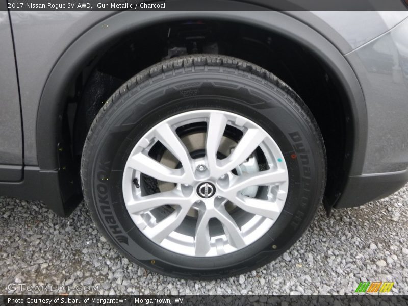 Gun Metallic / Charcoal 2017 Nissan Rogue SV AWD
