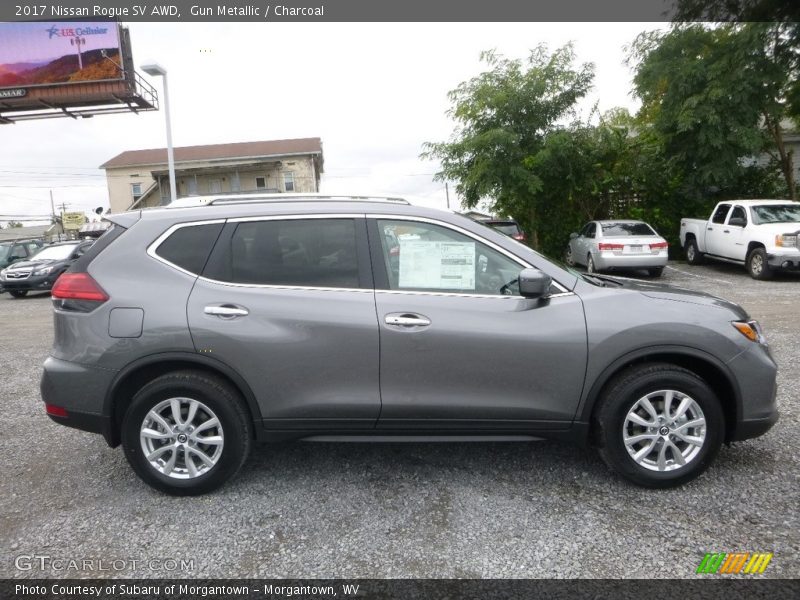 Gun Metallic / Charcoal 2017 Nissan Rogue SV AWD