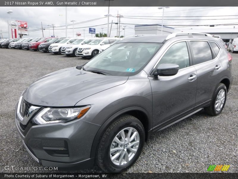 Gun Metallic / Charcoal 2017 Nissan Rogue SV AWD