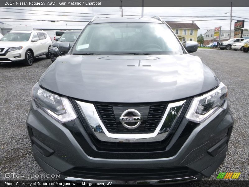Gun Metallic / Charcoal 2017 Nissan Rogue SV AWD