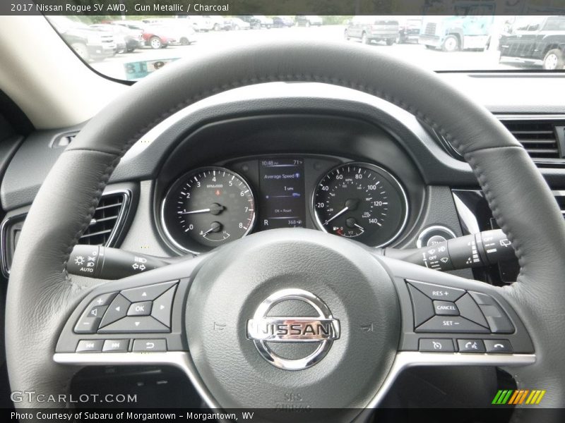 Gun Metallic / Charcoal 2017 Nissan Rogue SV AWD