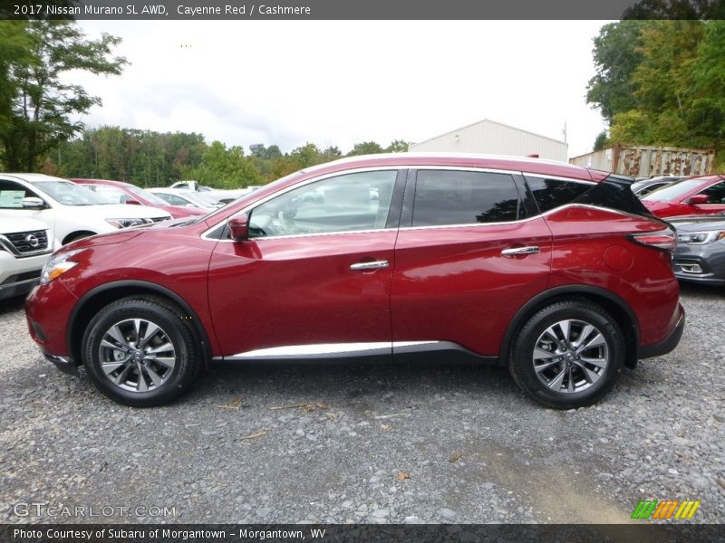Cayenne Red / Cashmere 2017 Nissan Murano SL AWD