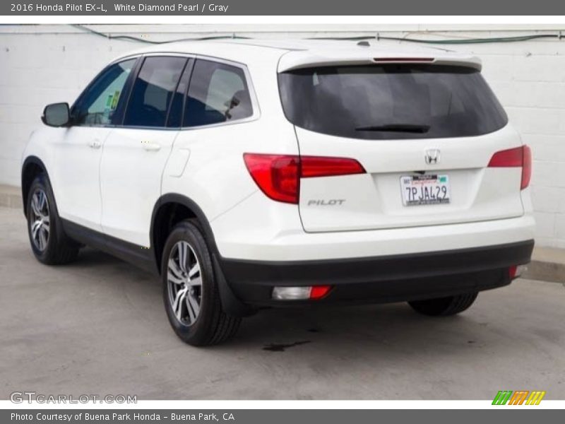 White Diamond Pearl / Gray 2016 Honda Pilot EX-L