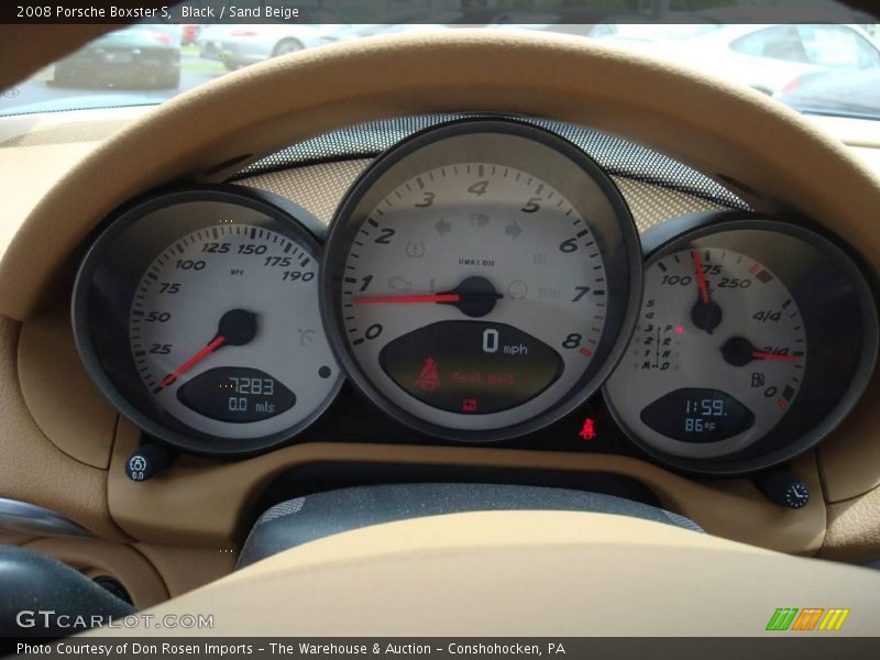 Black / Sand Beige 2008 Porsche Boxster S