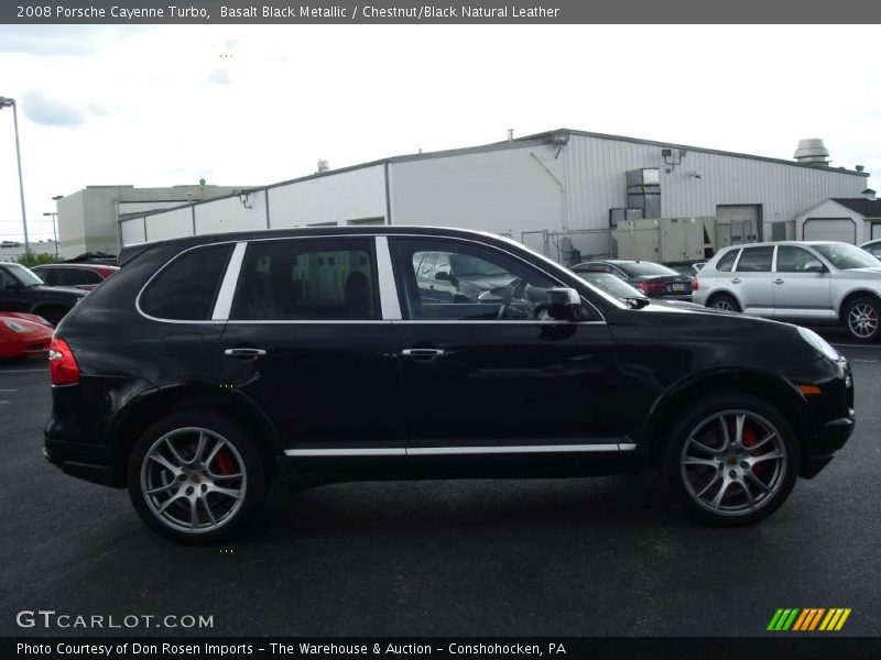 Basalt Black Metallic / Chestnut/Black Natural Leather 2008 Porsche Cayenne Turbo