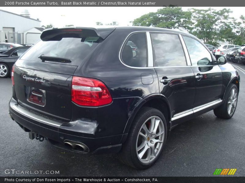 Basalt Black Metallic / Chestnut/Black Natural Leather 2008 Porsche Cayenne Turbo