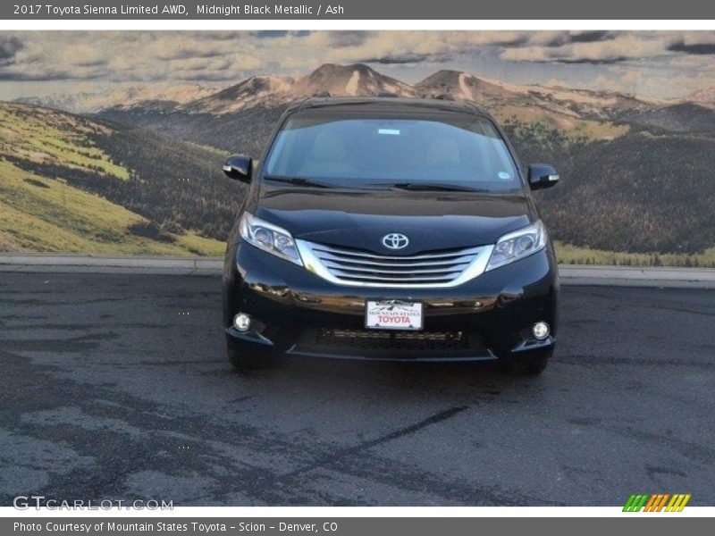 Midnight Black Metallic / Ash 2017 Toyota Sienna Limited AWD