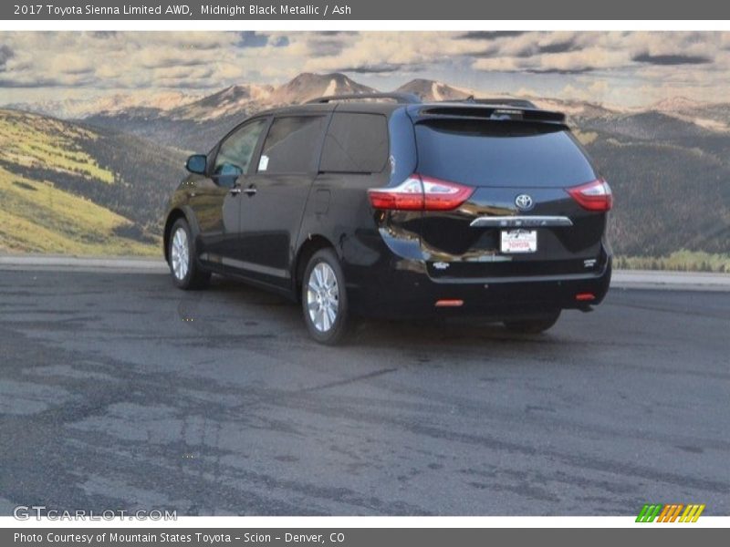 Midnight Black Metallic / Ash 2017 Toyota Sienna Limited AWD