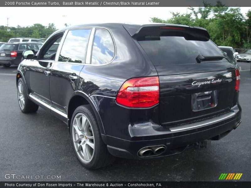 Basalt Black Metallic / Chestnut/Black Natural Leather 2008 Porsche Cayenne Turbo