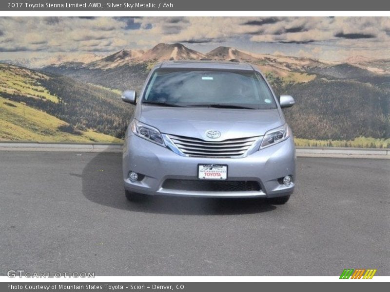 Silver Sky Metallic / Ash 2017 Toyota Sienna Limited AWD