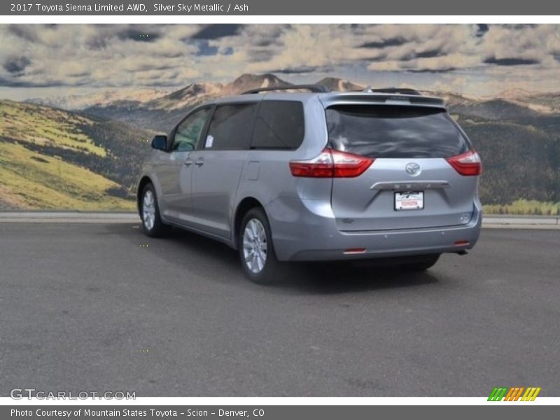 Silver Sky Metallic / Ash 2017 Toyota Sienna Limited AWD