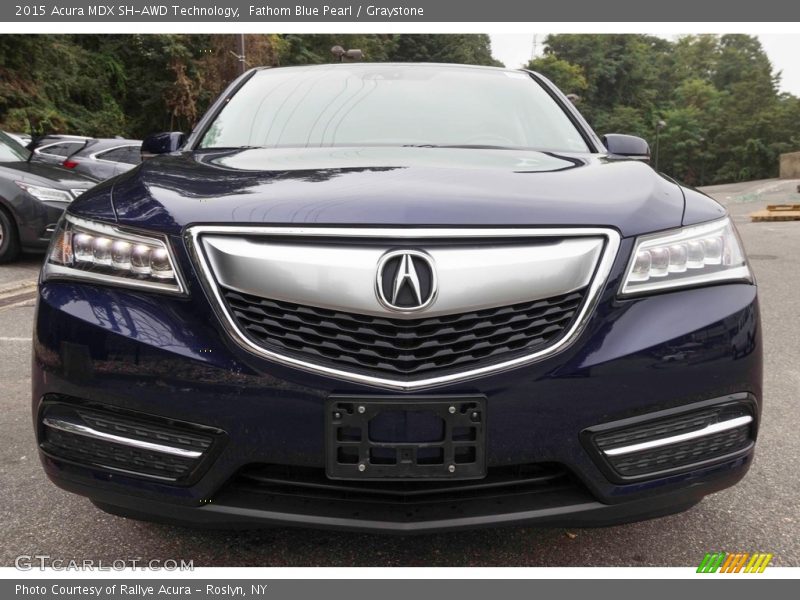 Fathom Blue Pearl / Graystone 2015 Acura MDX SH-AWD Technology