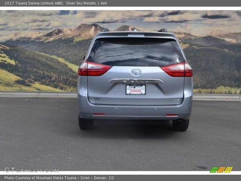 Silver Sky Metallic / Ash 2017 Toyota Sienna Limited AWD