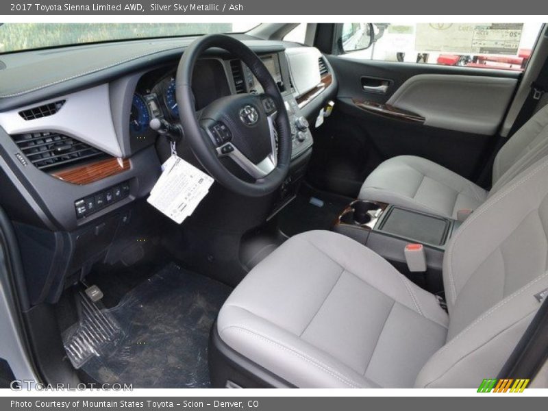 Silver Sky Metallic / Ash 2017 Toyota Sienna Limited AWD