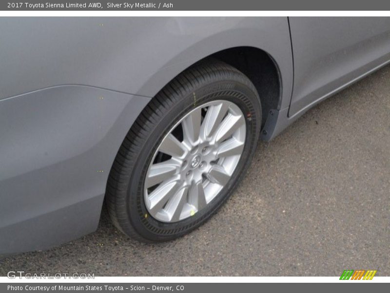 Silver Sky Metallic / Ash 2017 Toyota Sienna Limited AWD
