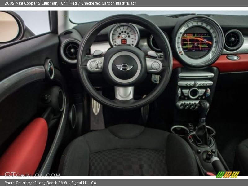 Chili Red / Checkered Carbon Black/Black 2009 Mini Cooper S Clubman