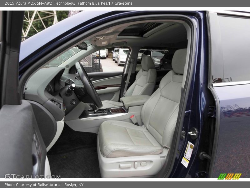 Fathom Blue Pearl / Graystone 2015 Acura MDX SH-AWD Technology