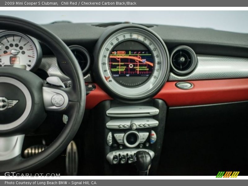 Chili Red / Checkered Carbon Black/Black 2009 Mini Cooper S Clubman