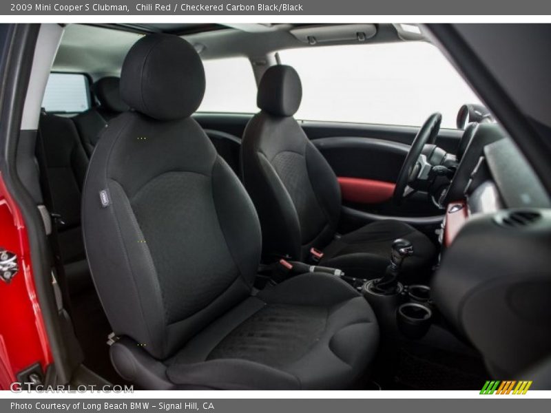 Chili Red / Checkered Carbon Black/Black 2009 Mini Cooper S Clubman