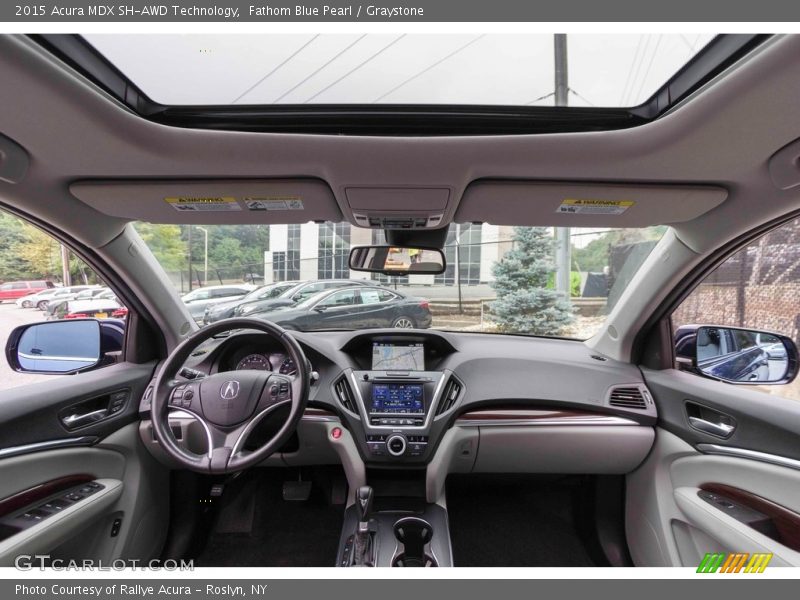 Fathom Blue Pearl / Graystone 2015 Acura MDX SH-AWD Technology