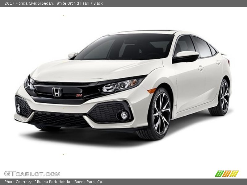 White Orchid Pearl / Black 2017 Honda Civic Si Sedan