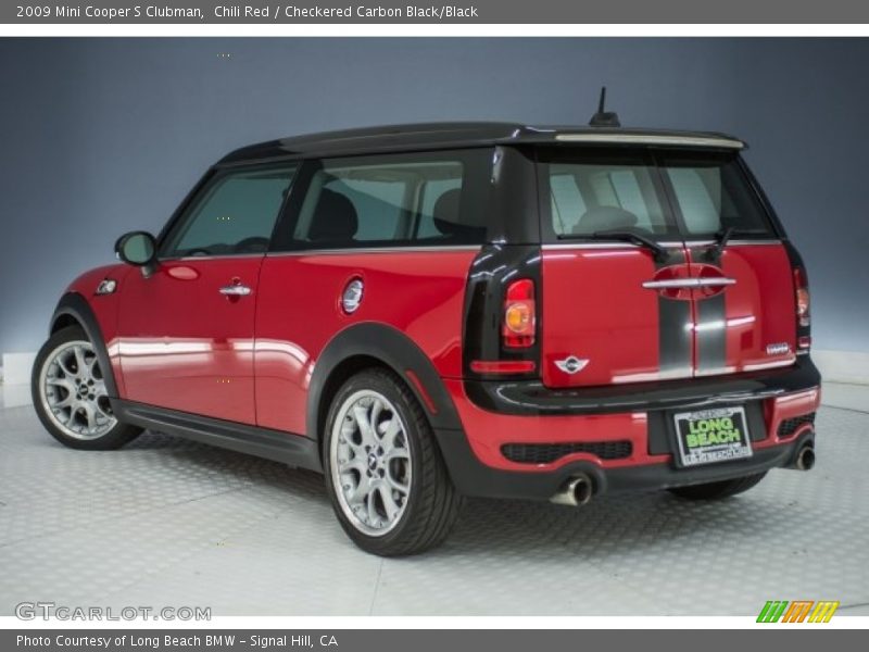 Chili Red / Checkered Carbon Black/Black 2009 Mini Cooper S Clubman