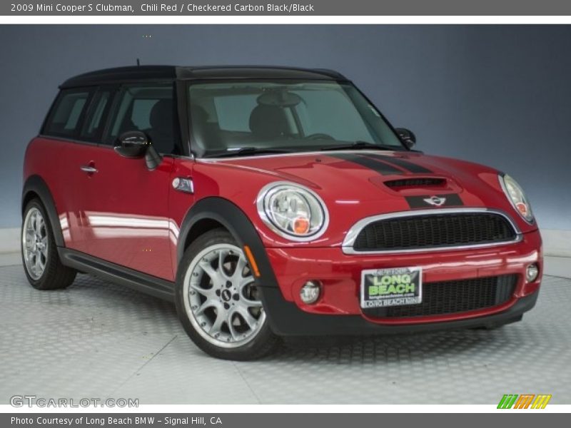 Chili Red / Checkered Carbon Black/Black 2009 Mini Cooper S Clubman
