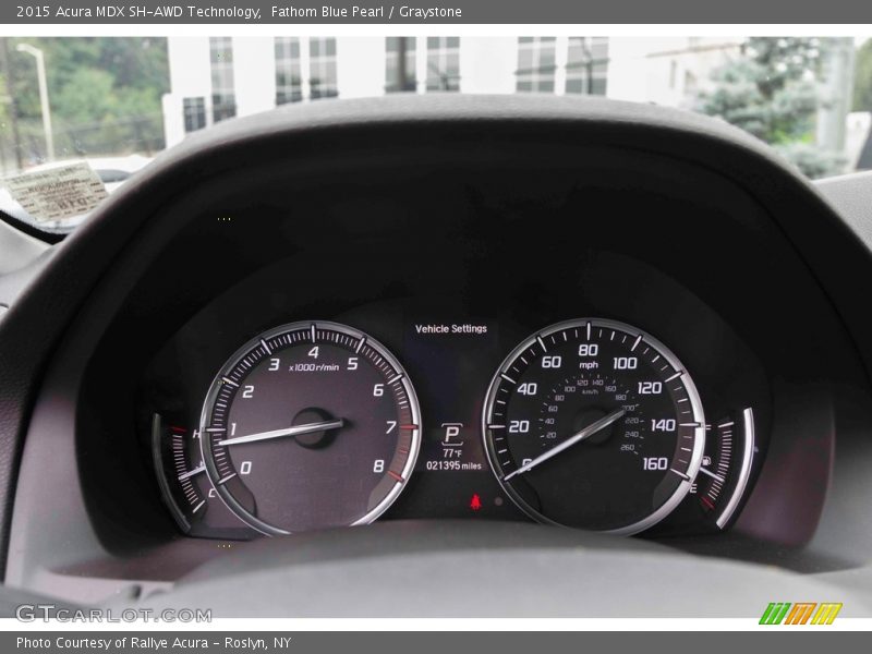 Fathom Blue Pearl / Graystone 2015 Acura MDX SH-AWD Technology