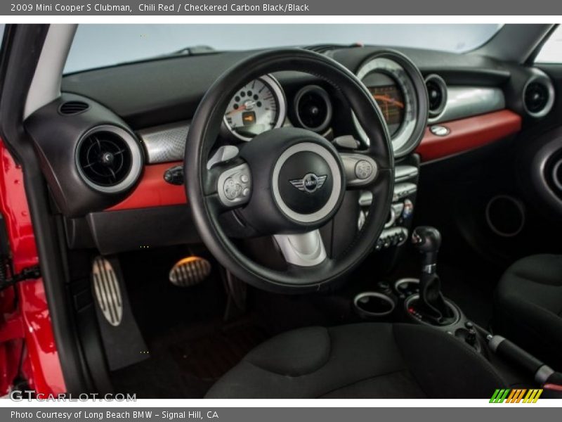 Chili Red / Checkered Carbon Black/Black 2009 Mini Cooper S Clubman