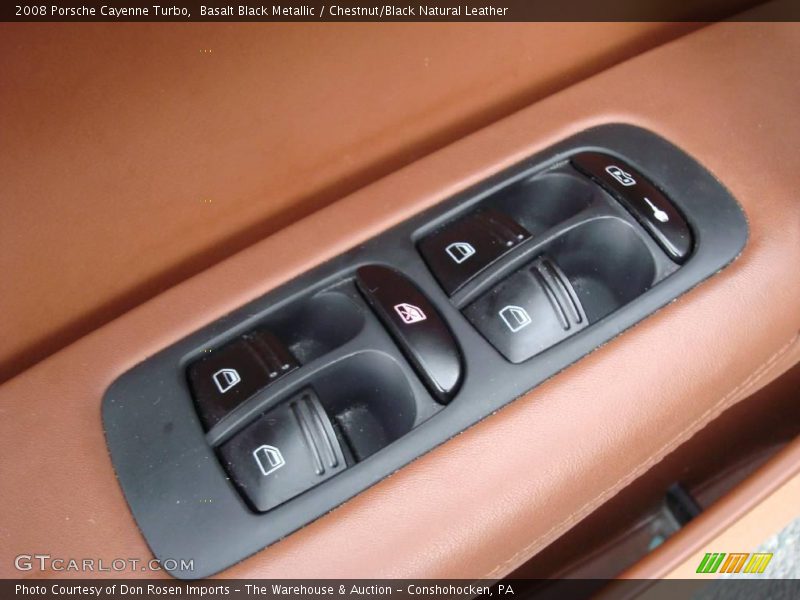 Basalt Black Metallic / Chestnut/Black Natural Leather 2008 Porsche Cayenne Turbo