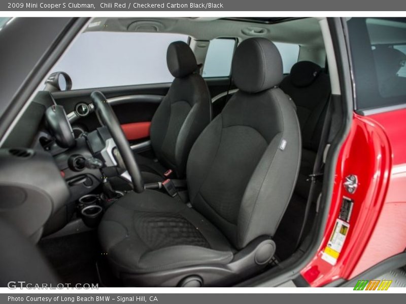 Chili Red / Checkered Carbon Black/Black 2009 Mini Cooper S Clubman