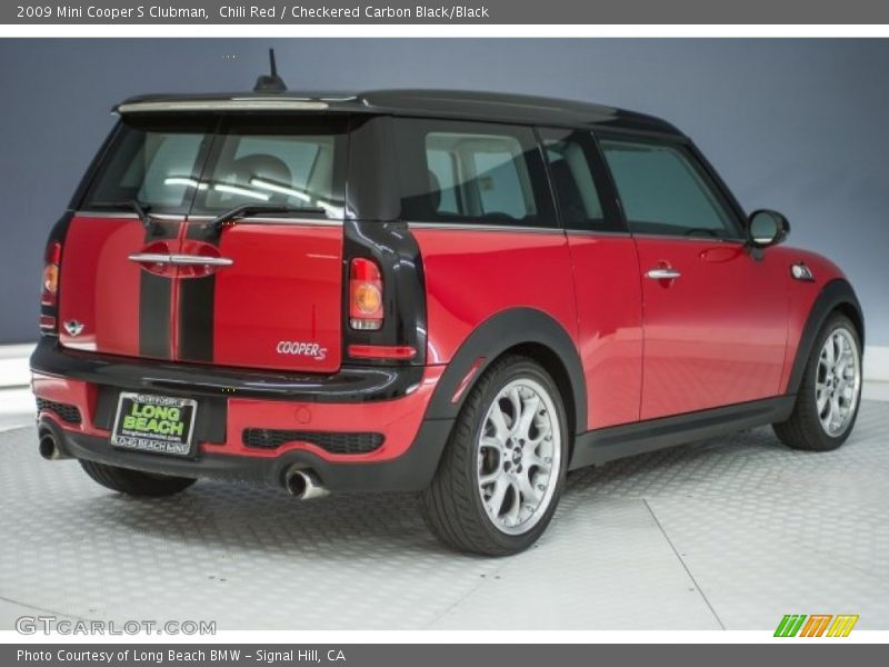 Chili Red / Checkered Carbon Black/Black 2009 Mini Cooper S Clubman