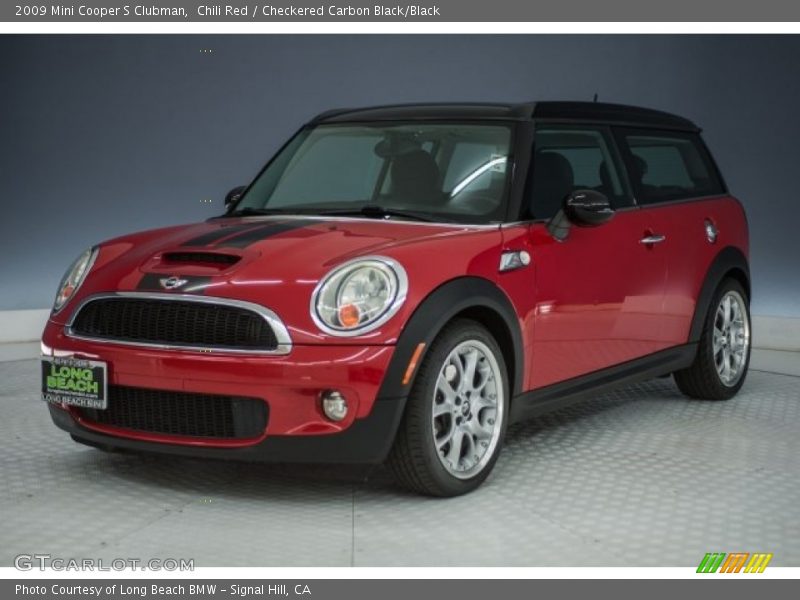 Chili Red / Checkered Carbon Black/Black 2009 Mini Cooper S Clubman