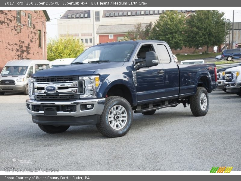 Blue Jeans / Medium Earth Gray 2017 Ford F250 Super Duty XLT SuperCab 4x4