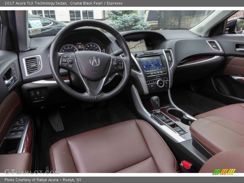 Crystal Black Pearl / Espresso 2017 Acura TLX Technology Sedan