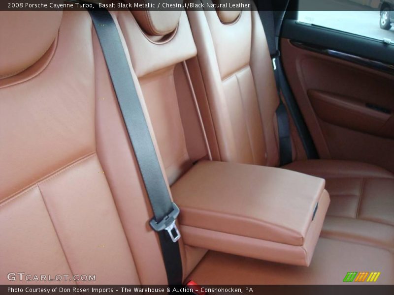 Basalt Black Metallic / Chestnut/Black Natural Leather 2008 Porsche Cayenne Turbo