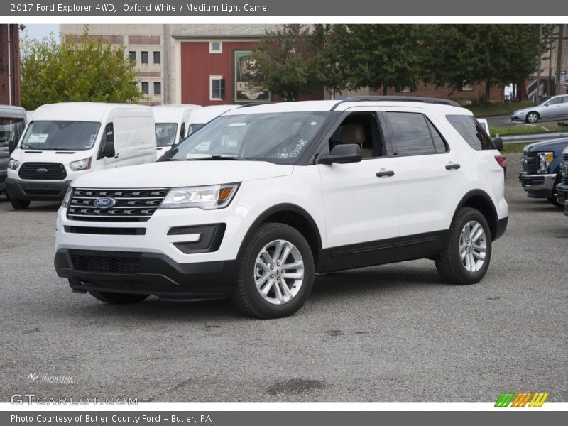 Oxford White / Medium Light Camel 2017 Ford Explorer 4WD