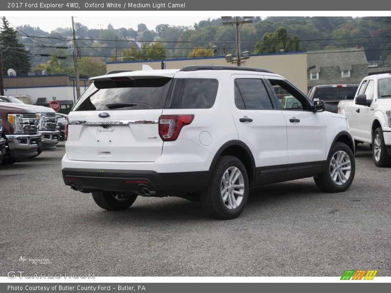 Oxford White / Medium Light Camel 2017 Ford Explorer 4WD