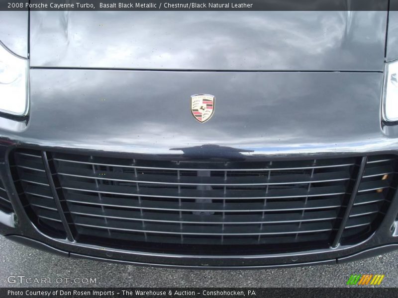 Basalt Black Metallic / Chestnut/Black Natural Leather 2008 Porsche Cayenne Turbo