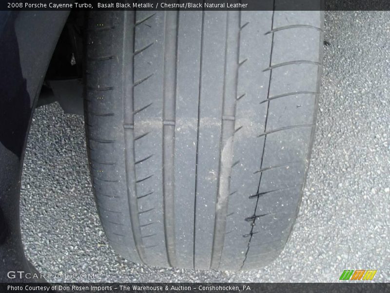 Basalt Black Metallic / Chestnut/Black Natural Leather 2008 Porsche Cayenne Turbo