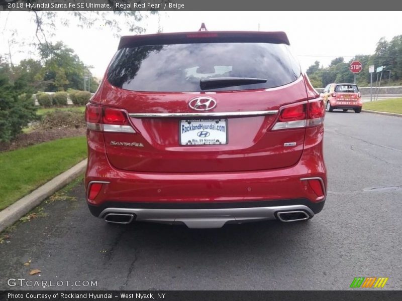 Regal Red Pearl / Beige 2018 Hyundai Santa Fe SE Ultimate
