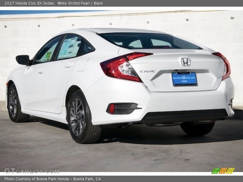 White Orchid Pearl / Black 2017 Honda Civic EX Sedan