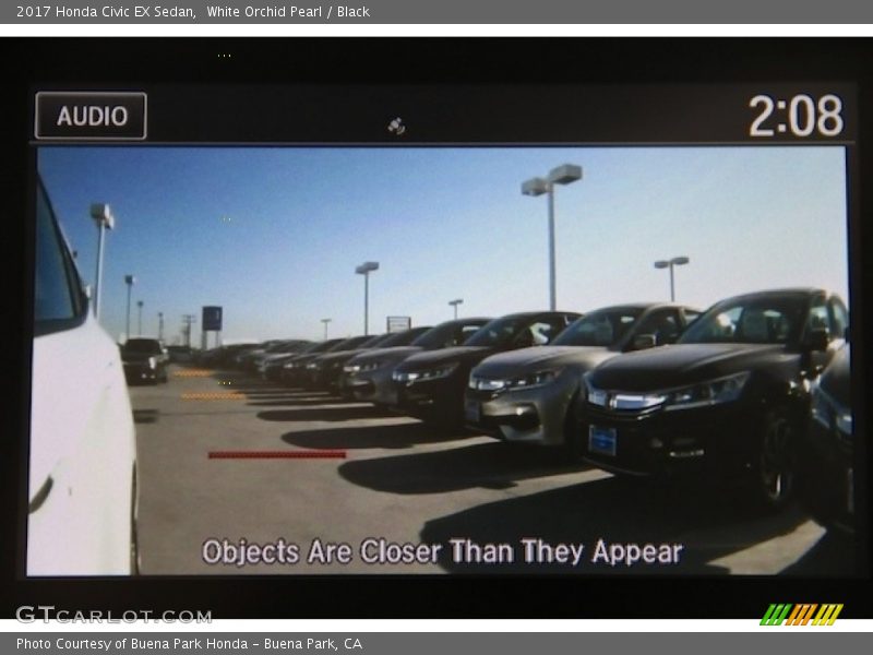 White Orchid Pearl / Black 2017 Honda Civic EX Sedan
