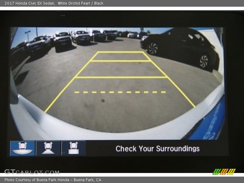White Orchid Pearl / Black 2017 Honda Civic EX Sedan